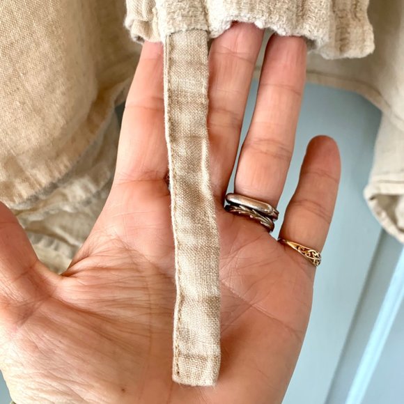 Kim Bernardin Linen Jacket One Size Paris Designer Textured Wrap Kimono Ecru - Picture 10 of 13